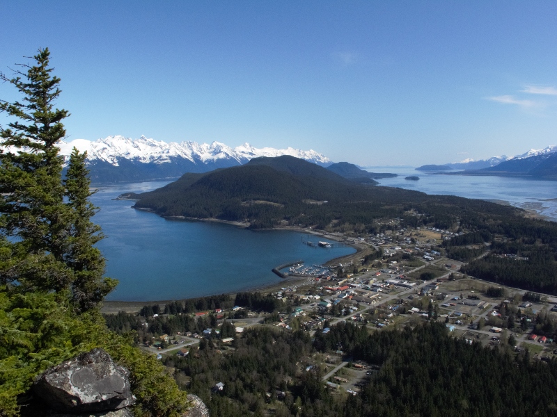 Overlooking the town of Haines and the Lynn Canal